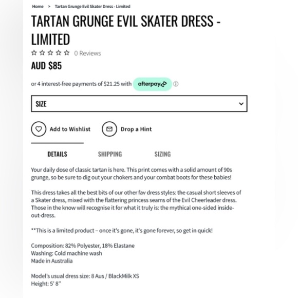 BlackMilk Tartan Grunge Evil Skater Dress - Picture 10 of 10